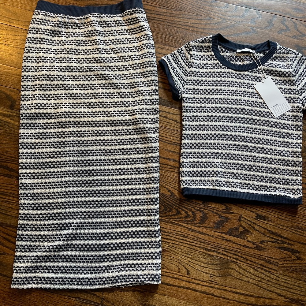 Zara 2 piece midi skirt set